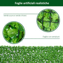 Arella Siepe Sintetica Artificiale 3x1m per Balcone e Giardino Foglie di Acero Verdi