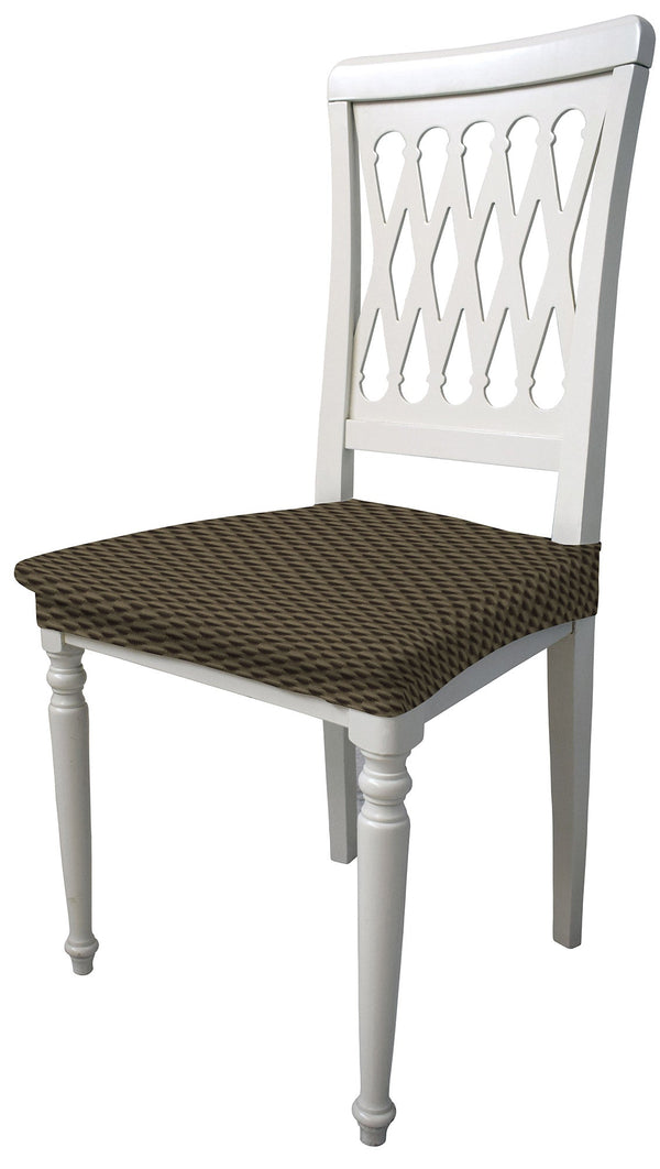 sconto Lot de 2 Housses de Chaise Stretch en Polyester Fashion Taupe