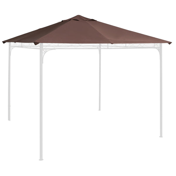 Gazebo de toit de rechange 3x3m en polyester marron prezzo