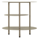 Comodino Saturno Tortora 49,5x27,5x49,5 cm in Metallo Grigio tortora      