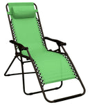 Sedia Sdraio Zero Gravity Reclinabile Pieghevole in Ferro e Textilene Soriani Gran Relax Rio Verde