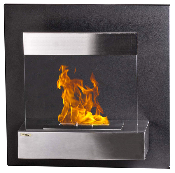 online Cheminée Bioéthanol Murale 60x60 cm Menzi Bristol Gris Satiné