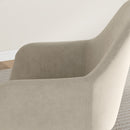 Set 2 Sedie Imbottite Stile Nordico 54x57x80 cm Tessuto Effetto Velluto Crema 