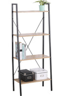 Libreria 4 Ripiani 60x32,5x148 cm in Metallo e Truciolato Motti