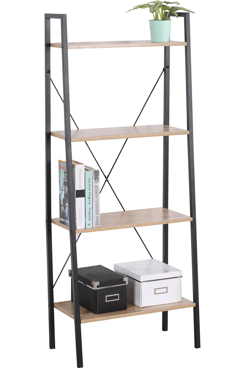 Libreria 4 Ripiani 60x32,5x148 cm in Metallo e Truciolato Motti