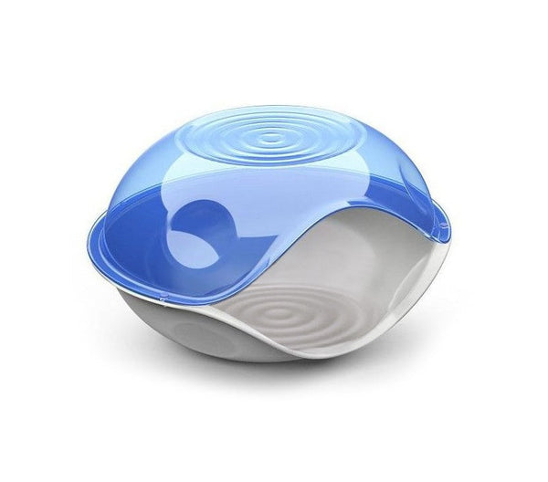 Niche fermée pour chiens et chats 57x48x32 cm confortable Bleu sconto