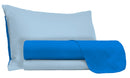 Set Lenzuola Sopra Sotto e Federe Doubleface Royal\/Azzurro