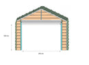 Casetta Box da Giardino in Lamiera di Acciaio 664x721x372 cm Verde