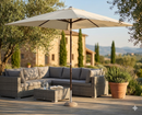 Ombrellone da Giardino 3x3 m Palo Ø48 mm in Alluminio e Poliestere Garden Ecrù