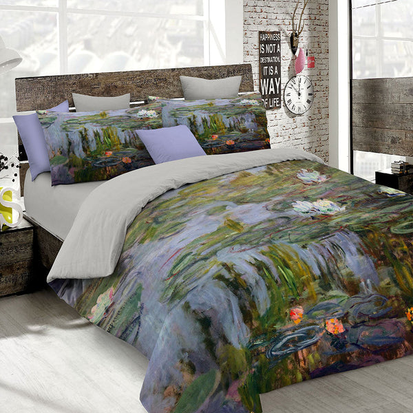 online Housse de couette avec imprimé sur le sac double et les taies d'oreiller