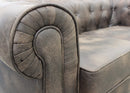 Divano 3  Posti Chesterfield 197x74x82 h cm in Similpelle Marrone