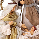 Natività tessuto bianco e oro cm xh35,5