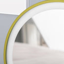 Consolle Trucco 90x40x125 cm con Specchio e Sgabello Bianco