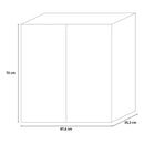 Armadietto Multiuso 2 Ante 87,6x35,3x72 cm in Truciolare Nobilitato Cemento