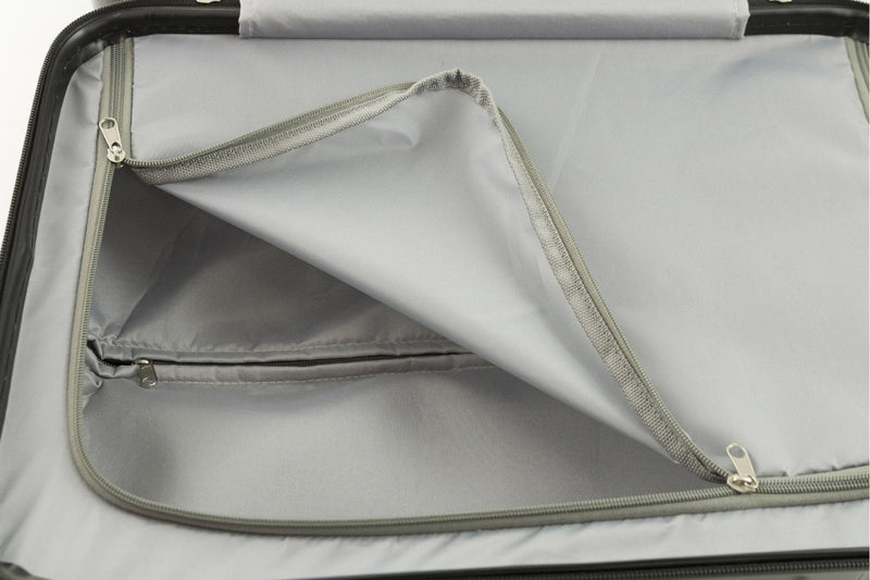 Trolley Valigia Bagaglio a Mano Rigida in Policarbonato 4 Ruote TSA Soriani Silver