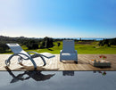 Lettino Chaise Longue da Esterno Giardino Inclinabile con Ruote Arkema Serendipity Ruby