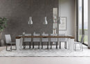Consolle Allungabile 90-300x40x77 cm in Nobilitato Marrone e Bianco