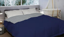 Piumino 1 Piazza e Mezzo in Microfibra 300gr Double Face Blu Scuro/Grigio Chiaro