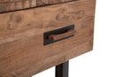 Comò Mumbai 85x40x77 cm in Legno di Acacia e in Ferro Marrone e Nero