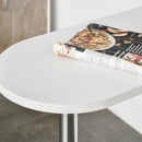 Tavolo Alto da Bar 113x40x105 cm con Mensole e Portabottiglie  Bianco