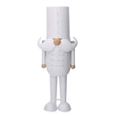 Soldatino Schiaccianoci in metallo bianco cm 22x16,5xh55