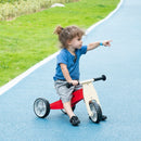 Triciclo per Bambini  Senza Pedali in Legno Rosso