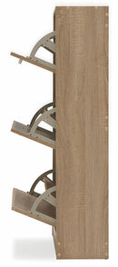 Scarpiera 3 Scomparti in MDF 63x24x115 cm Soriani Rovere