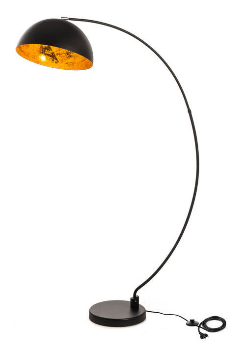 Lampadaire 117x36xH183 cm Abat-jour métal Lucia Abat-jour noir mat/or sconto