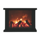 Camino Decorativo 27,5x11,5x20 cm in Plastica Nero