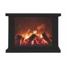 Camino Decorativo 27,5x11,5x20 cm in Plastica Nero