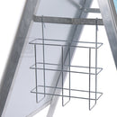 Espositore Pubblicitario Bifacciale a Cavalletto Pieghevole 66x131x79 cm in Alluminio Silver