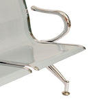 Panca per Sala Attesa 3 Posti in Acciaio da Ufficio Bozzini Silver