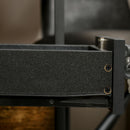 Cassettiera Portadocumenti a 4 Ruote 39x40x65 cm Cassettiera con Serratura in Truciolato Nero  