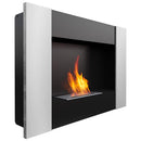 Camino a Bioetanolo da Parete 90,2x65 cm Flig Boston 2 Silver Senza Vetro