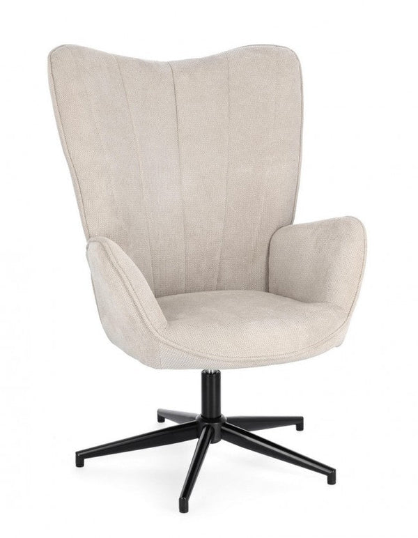 prezzo Fauteuil de salon Inas 69x72x106 cm en tissu beige