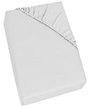 Lenzuolo Sotto con Angoli ed Elastico Tinta Unita Bianco Varie Misure