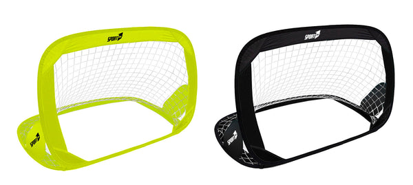 prezzo Porta da Calcio 128x84x81 cm Pieghevole Pop-Up Nera e Gialla