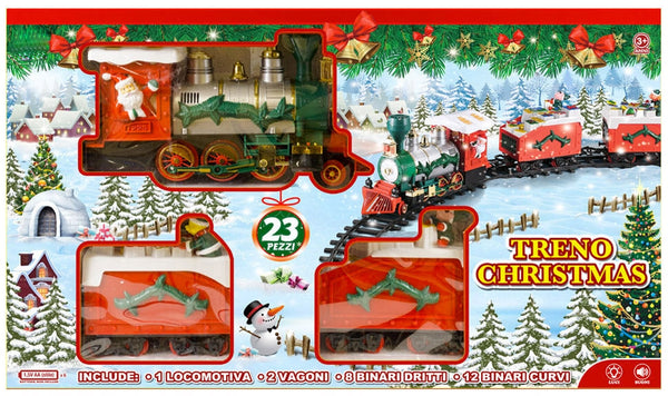 sconto Train de Noël électrique avec voitures et lutins Vanzetti
