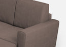 Divano 2 Posti con Pouf 172x145x85 cm Yasel in Tessuto Talpa