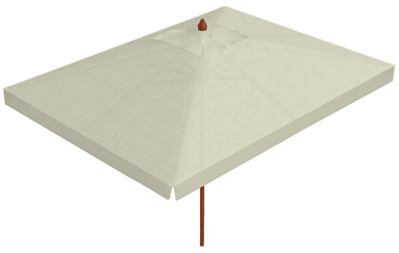 Ombrellone da Giardino 2x3 m Palo Ø48 mm in Legno Telo in Acrilico con Balza Danieli Sydney Ecrù