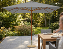 Ombrellone da Giardino 3x3m Palo Ø48 mm in Legno e Poliestere Grigio