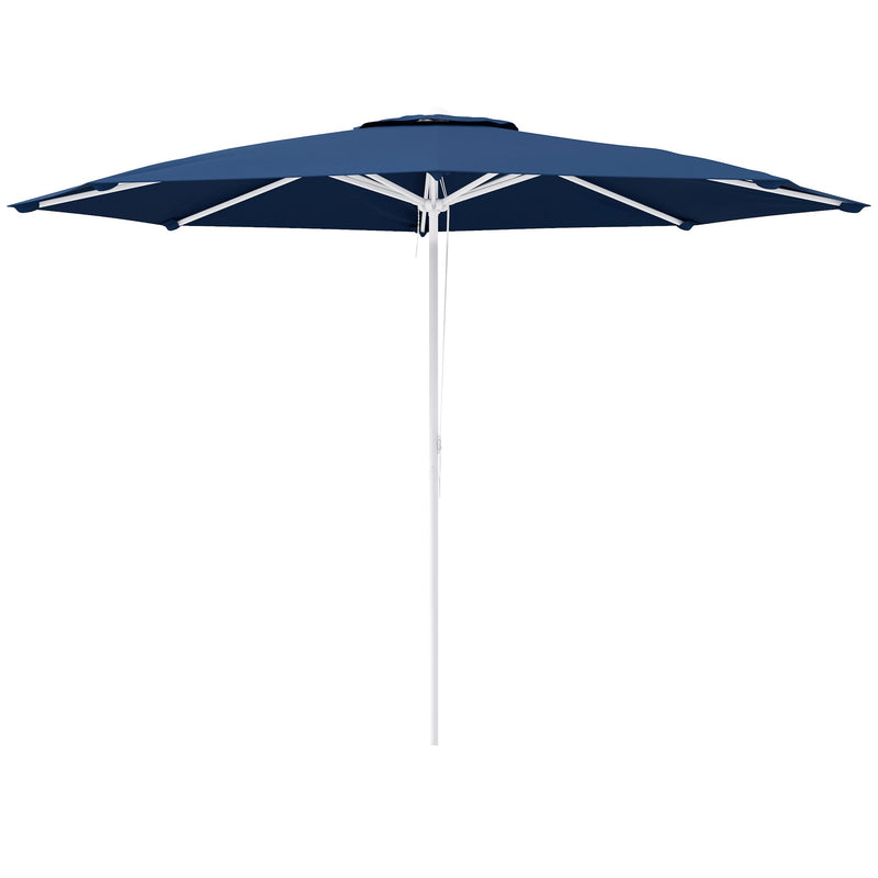 Ombrellone da Giardino ad Altezza Regolabile Ø2,92x2,42m in Metallo e Poliestere Blu Scuro