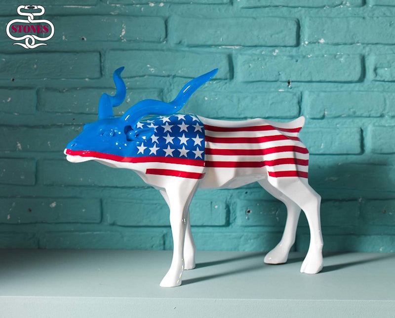 Cervo Decorativo Porta Anelli 20x41xH33 cm in Resina Pretty Decor 6 Multicolor