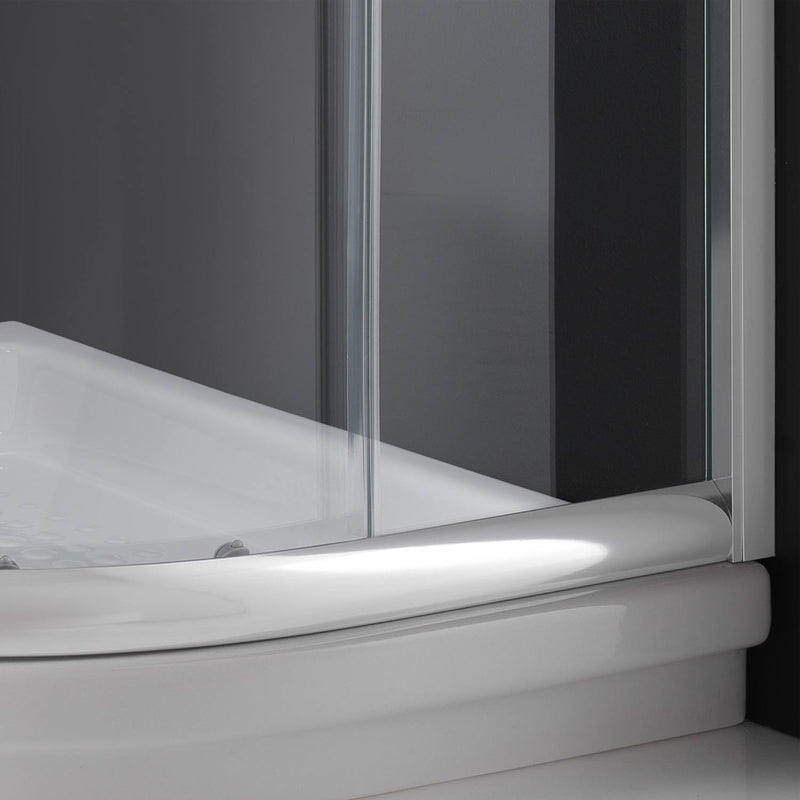 Box Doccia Semicircolare 2 Ante Scorrevoli In Cristallo Trasparente 6mm Fosterberg Aarhus Varie Misure