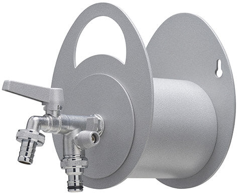 Support de tuyau mural en aluminium Belfer 42/MU avec robinet à double sortie acquista