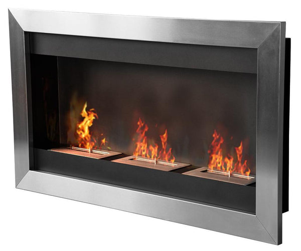 Cheminée Bioéthanol Murale 110x63 cm Inox prezzo