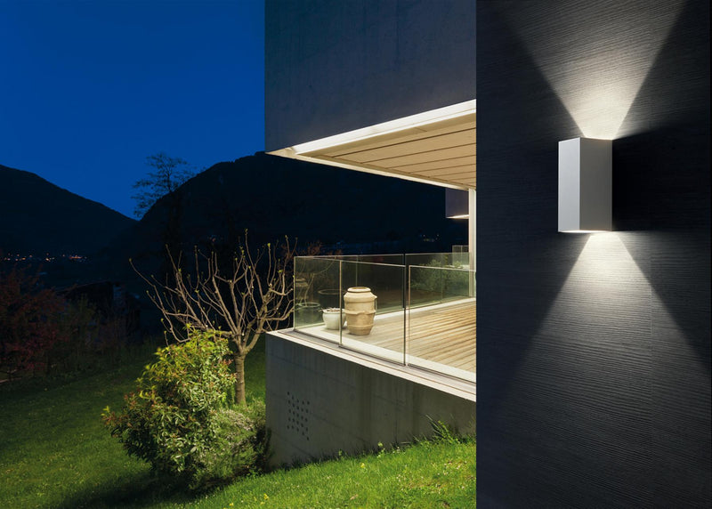 Applique da Esterno a LED 2x6W Quadrata Sovil Tower Grigio