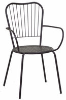 Sedia da Giardino 54x55x90cm in Ferro Ivrea Noce