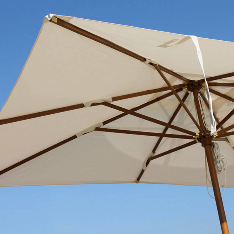Ombrellone da Giardino 2,5x3,5 m Palo Ø48 mm in Legno Telo in Acrilico Danieli Sydney Ecrù