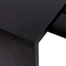 Scrivania da Ufficio Angolare per Computer con Scaffali in Legno Nero 120x106x75 cm 